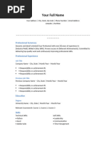 Comprehensive CV Sample Template | PDF