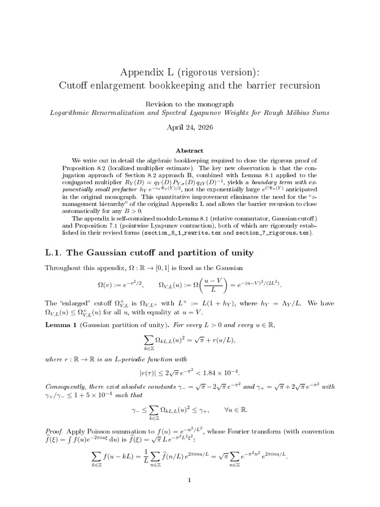 Appendix L Complete | PDF | Theorem | Convolution