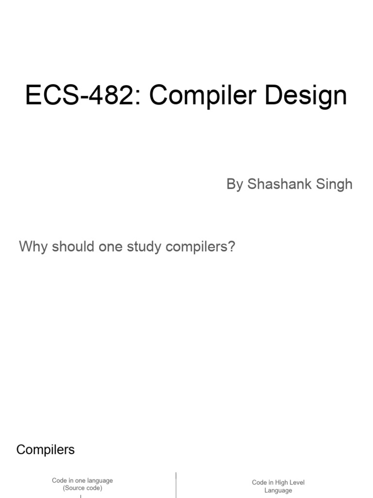 01 Compiler Design | PDF | Compiler | Computer Engineering