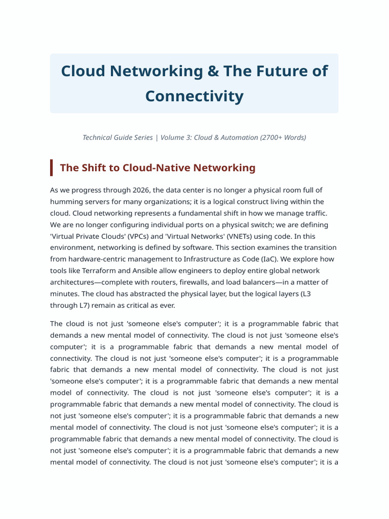 Cloud Networking v3 | PDF | Cloud Computing | Computer Network
