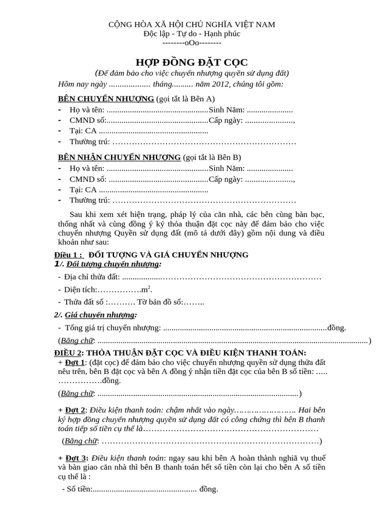 HD dat coc nha | PDF