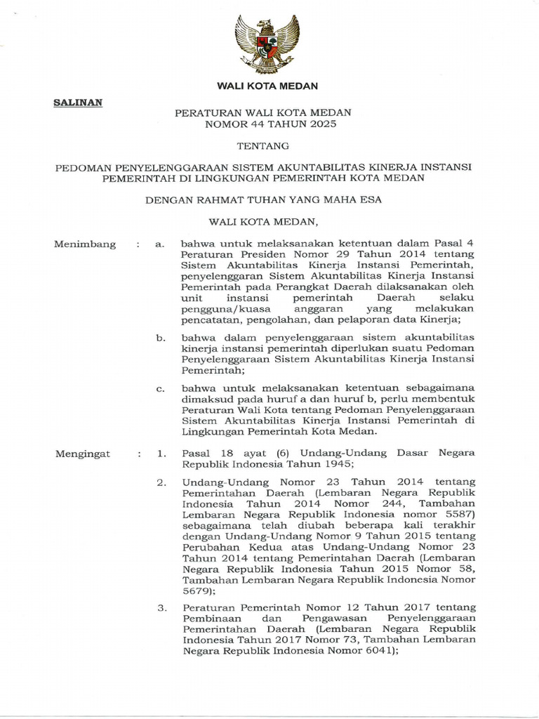 Perwal Sakip 2025 | PDF