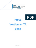 Prova Vestibular ITA 2000 questões