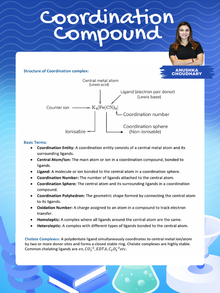 Coordination Compound Formula Sheet | PDF