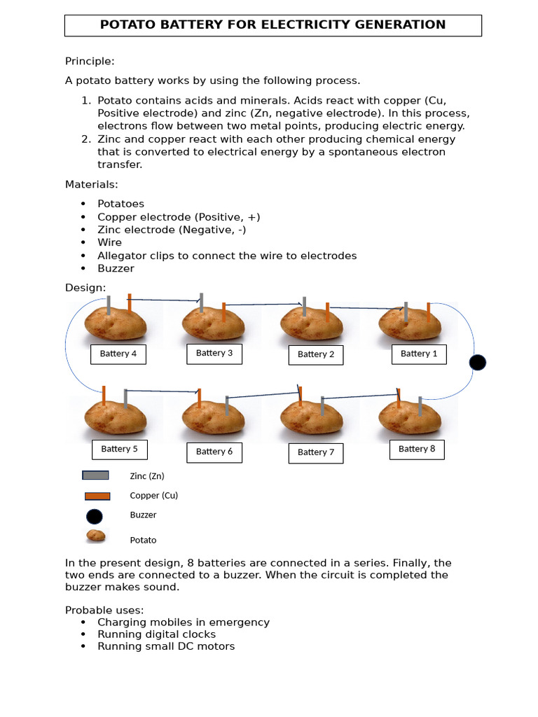 Potato Battery | PDF