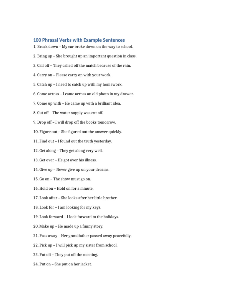 100_Phrasal_Verbs_with_Examples | PDF