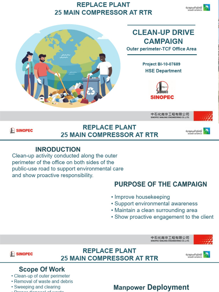 Clean Up Drive Campaign Rev-01 | PDF | Housekeeping | Safety