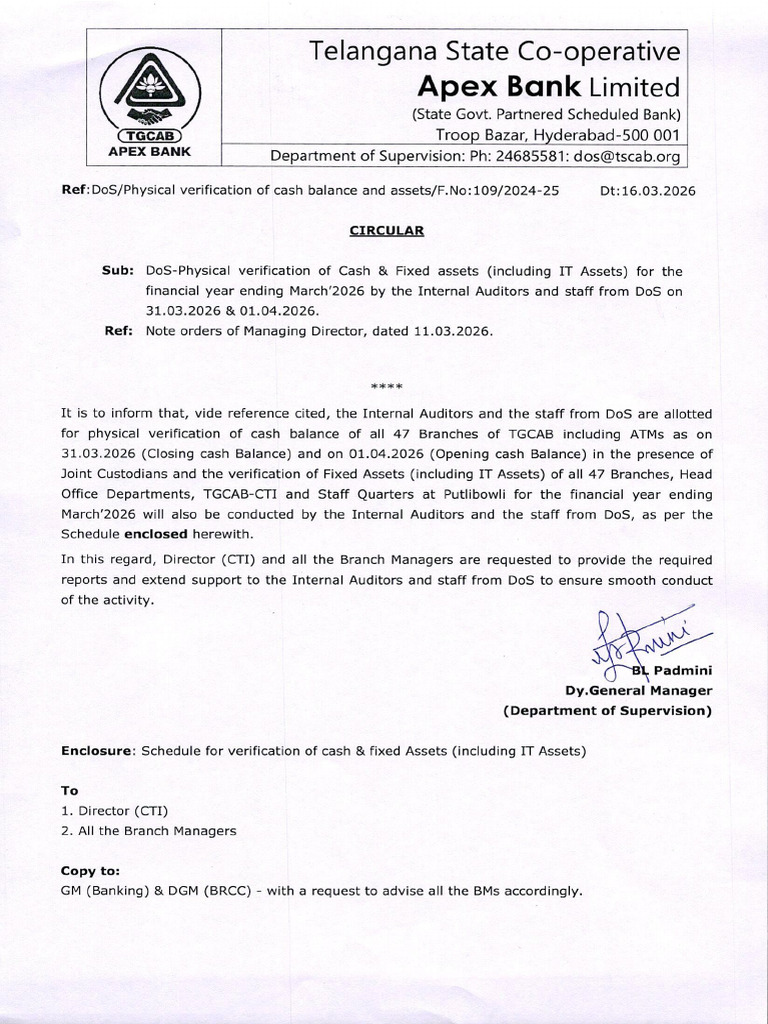 Physical Verification of Cash & Fixed Assets_0001 | PDF