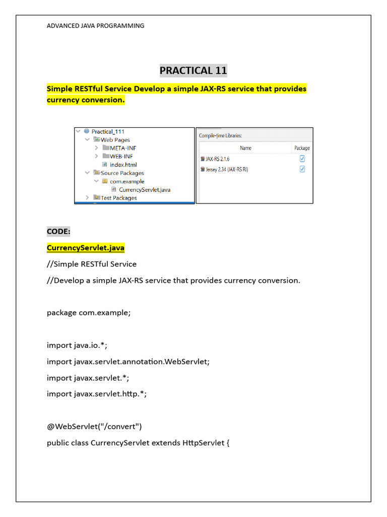 AJP Practical 11_12 | PDF | Java Platform | Oracle Acquisitions