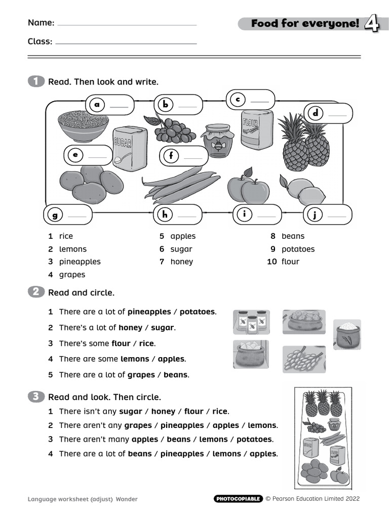 Exercises Grade 4 Unit 4 | PDF | Asian Cuisine | Food And Drink