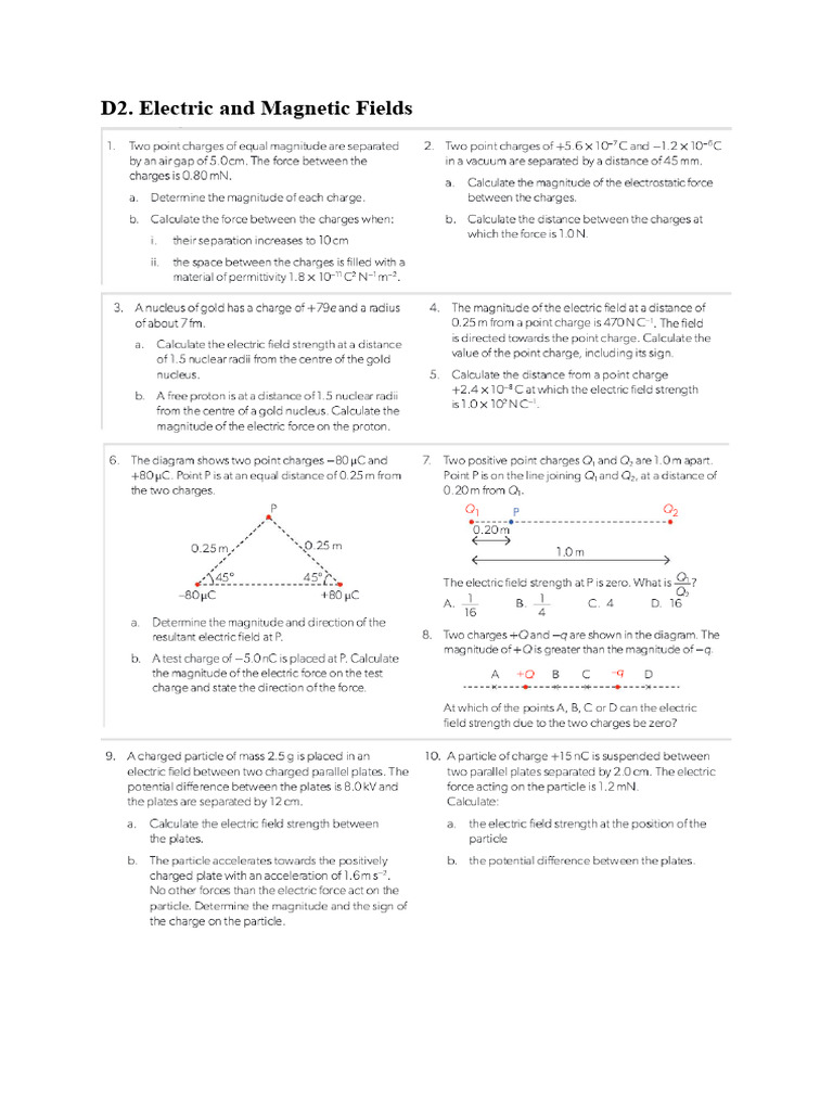 Physics Questions D.2 | PDF
