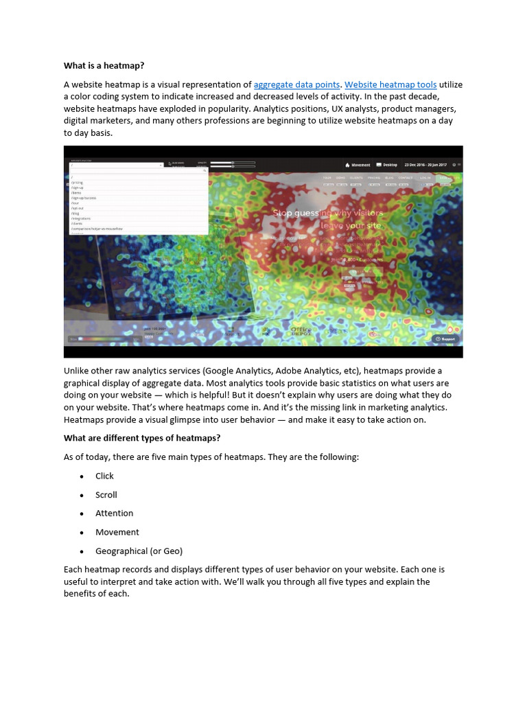 Heatmap Analytics Document_Mouseflow | PDF | Analytics | Websites