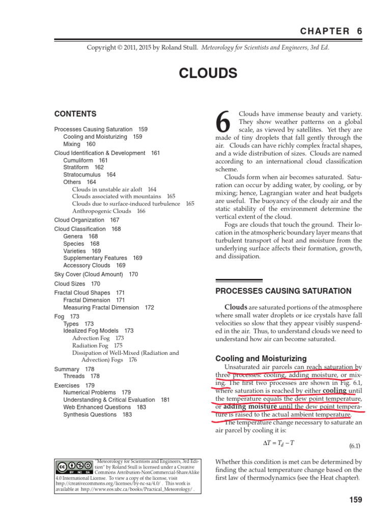 Ch06 Clouds | PDF | Cloud | Atmosphere Of Earth