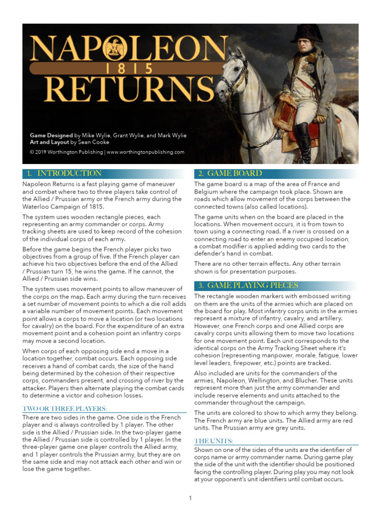 NPR_Rules | PDF | Battle Of Waterloo | Combined Arms