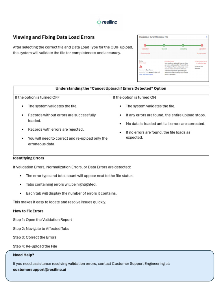 Data Load Errors 2 | PDF