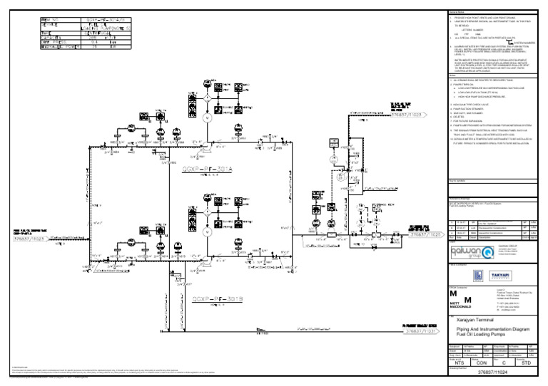 376837-11024-C-Piping and Instrument Diagram for Fuel Oil System Fuel ...