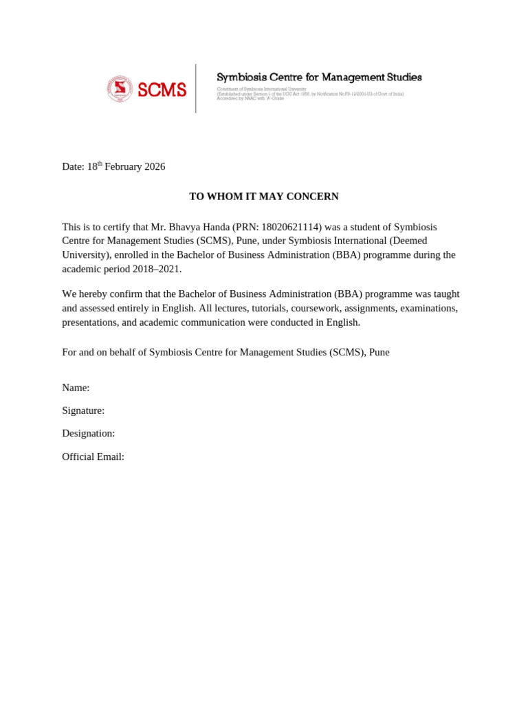 MOI Letter Draft for Digital Signature | PDF