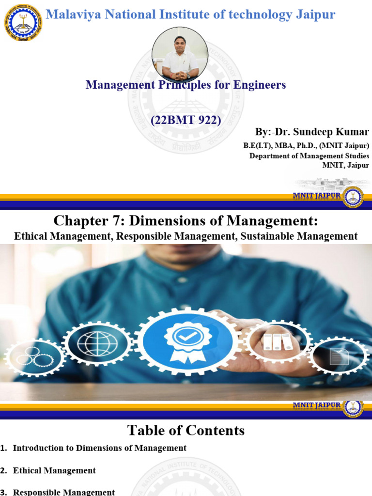 Chapter 7 Dimensions of Management | PDF | Sustainability | Reputation