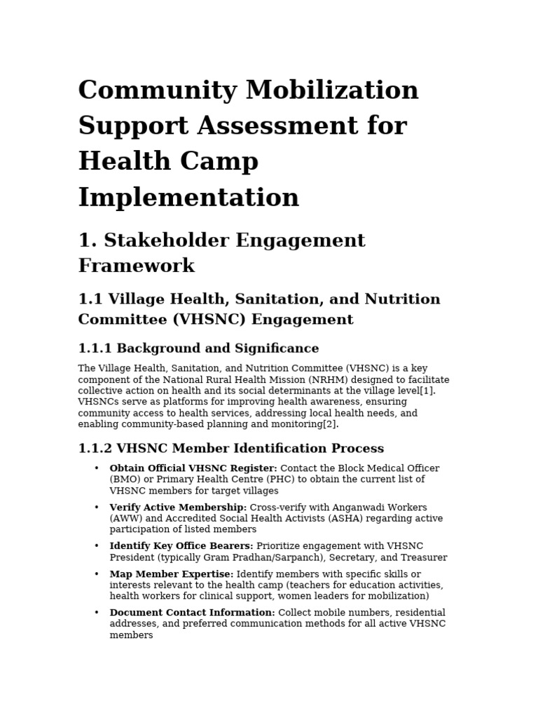 Community Mobilization Assessment | PDF | Corporate Social ...