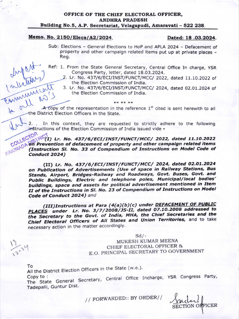 GE-2024 - Defacement of Property and Other Campaign Related Items | PDF ...