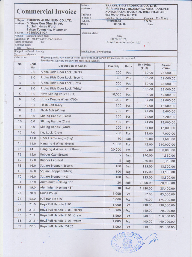 Invoice&Packing List | PDF