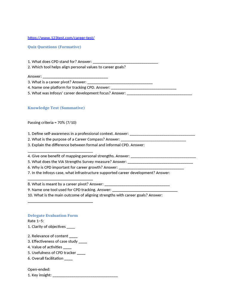 Knowledge Test Week 1 | PDF