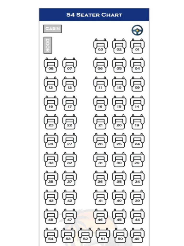 Bus Seat Chart 2026 | PDF