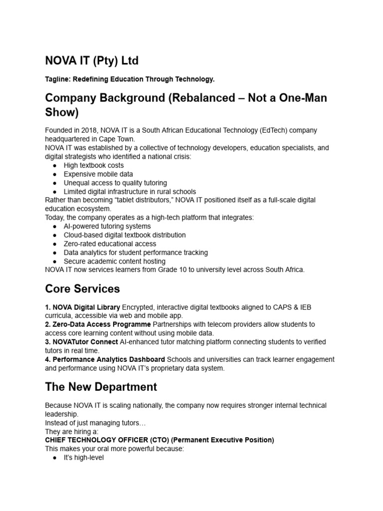 Company Background Template | PDF | Chief Executive Officer ...