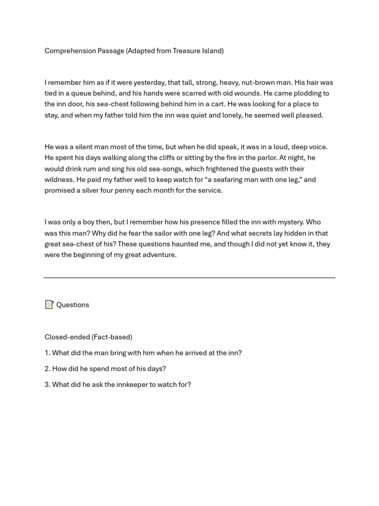 3 Comprehension Passages | PDF