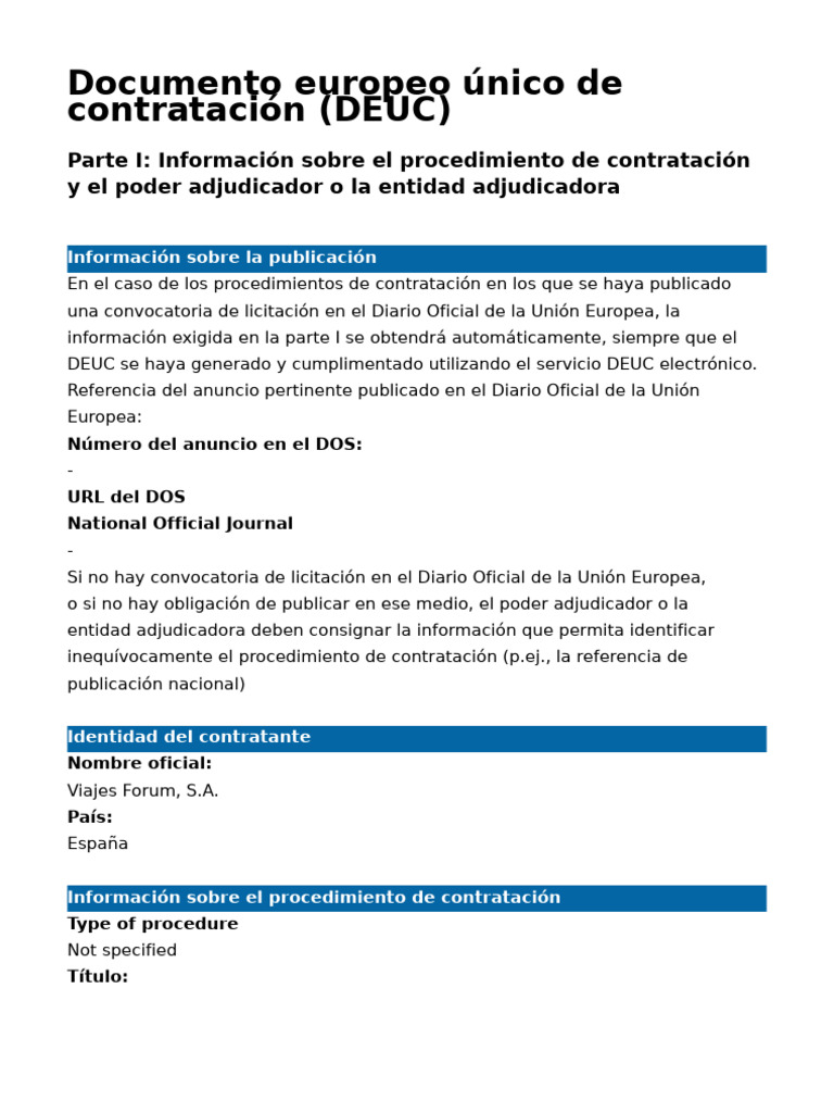 Espd Response | PDF | Bancarrota | Estado miembro de la Unión Europea