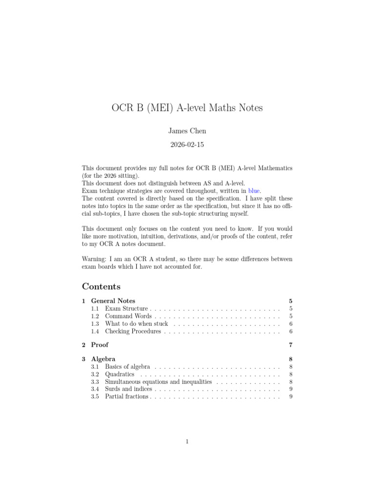 OCR MEI a Level Maths Notes | PDF | Trigonometric Functions | Trigonometry