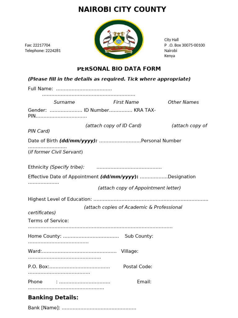 Bio Data Form Reviewed | PDF