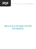 Oracle PLSQL Study Material