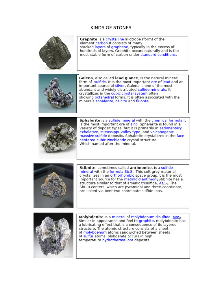 Kinds of Stones | PDF | Igneous Rock | Minerals