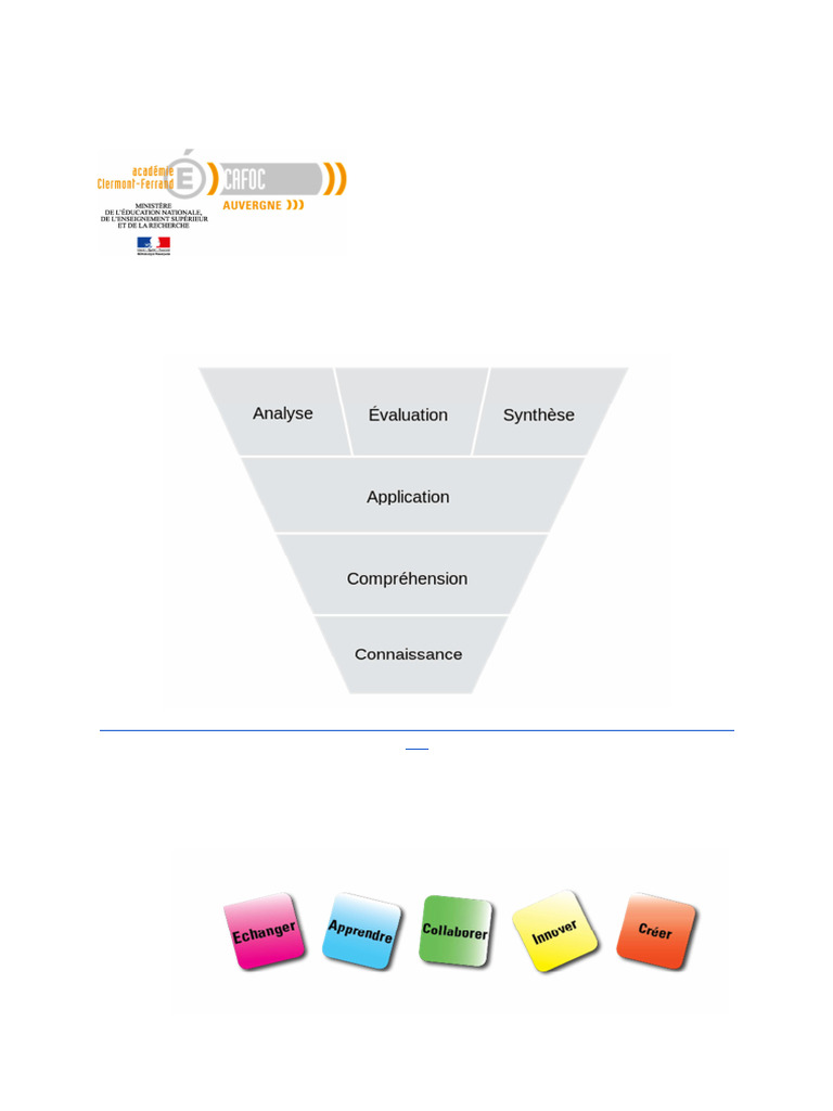 Taxonomie de Bloom | PDF | Apprentissage | Pédagogie