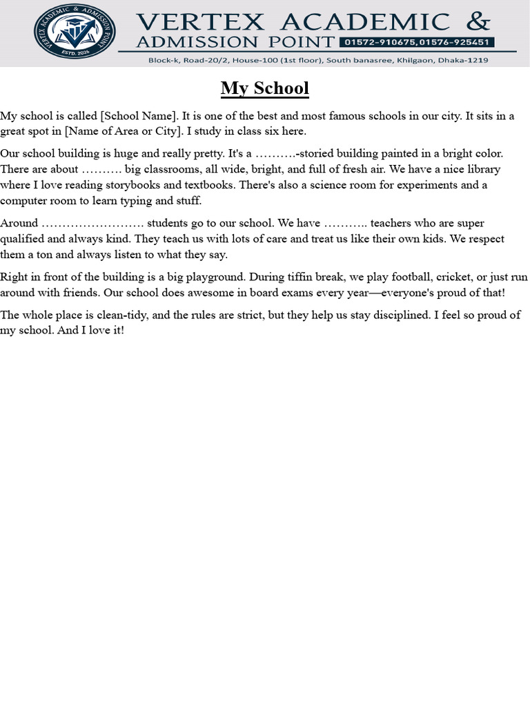 My School - Composition | PDF