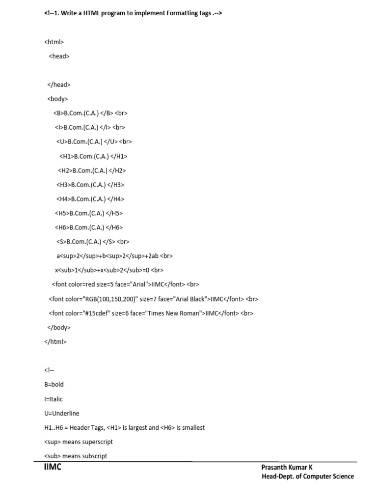 WT Lab Programs (Prog.1 - Prog.26) | PDF | Html | Computing