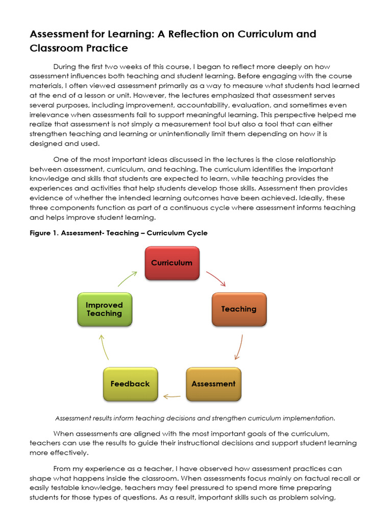 Assessment for Learning | PDF | Educational Assessment | Learning