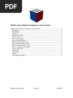 How to solve a rubik's cube, for lazy people