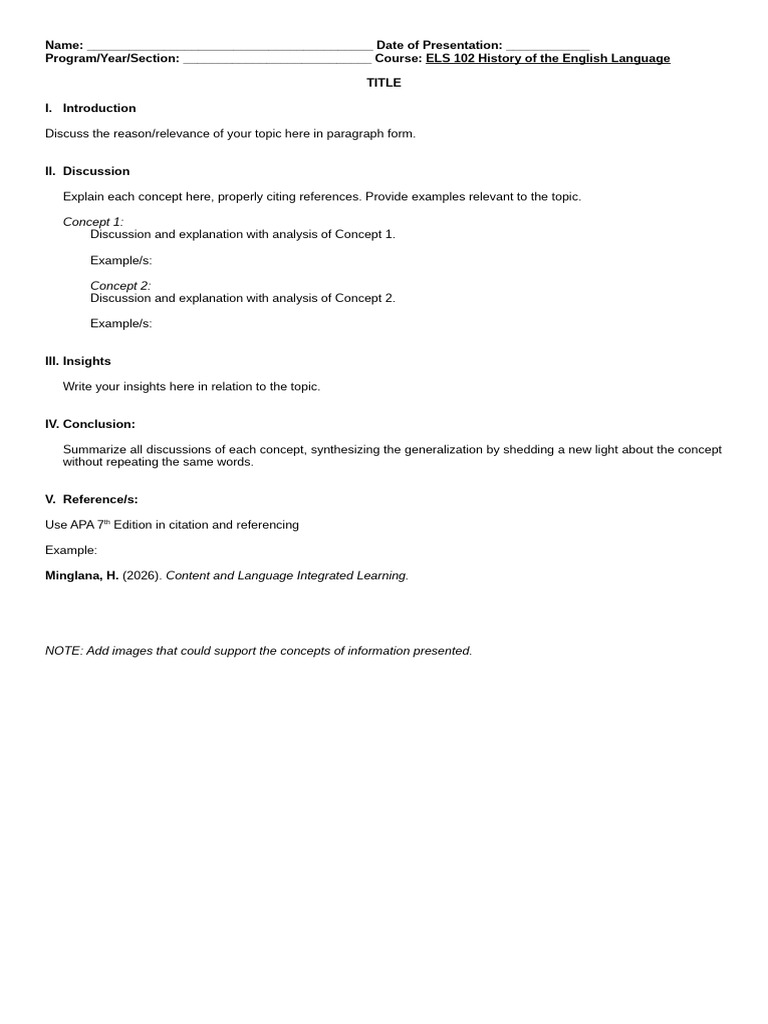 Handout Template | PDF