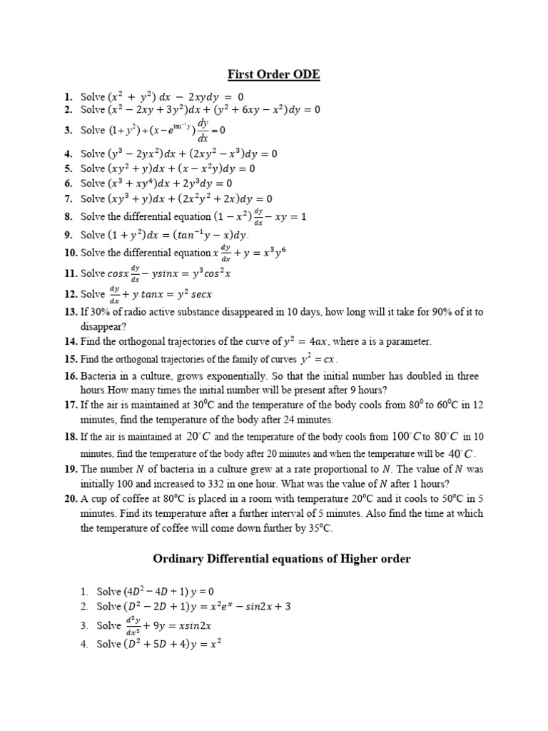 Worksheet I | PDF | Equations | Mathematical Objects