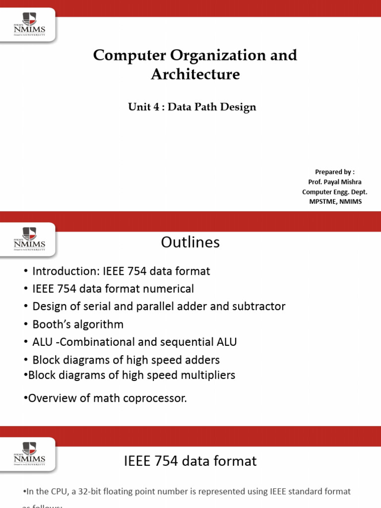 Unit 4 Data Path Design.pptx | PDF | Subtraction | Central Processing Unit