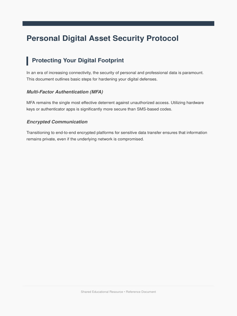 Digital Asset Security Protocol | PDF