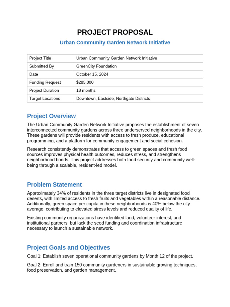 03_community_garden_project_proposal | PDF | Food Security | Community