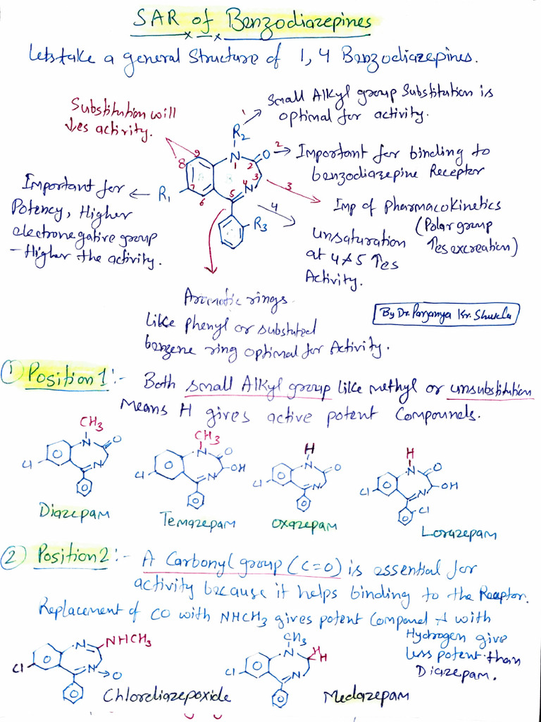 SAR of Benzodiazepine (2) | PDF