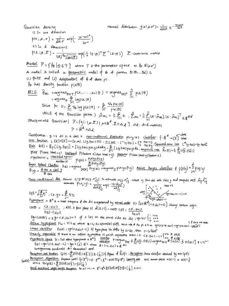 Mid term cheat sheet - converted | PDF | Probability Theory | Applied ...