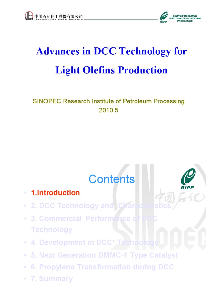 DCC Conference PDF Cracking (Chemistry) Petrochemical