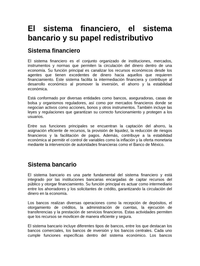 Trabajo Formativo 1 | PDF | Bancos | Sistema financiero