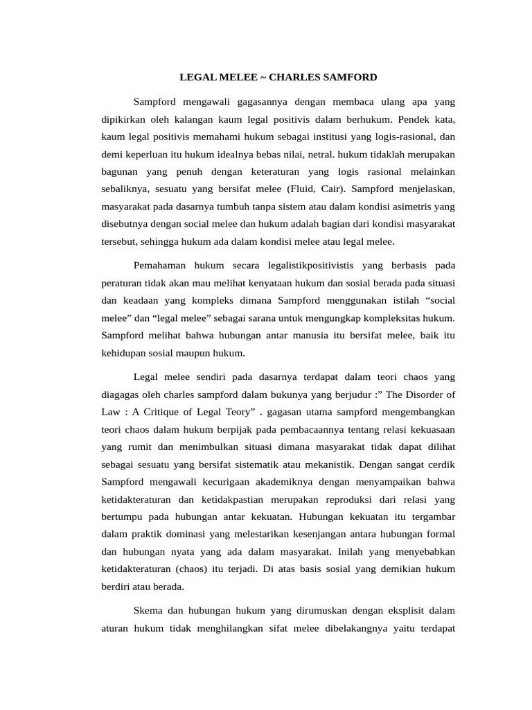 Teori Hukum- Legal Melee | PDF
