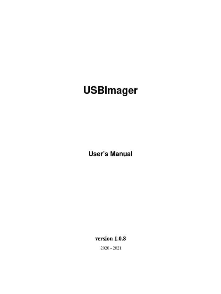 Usbimager Manual | PDF | Command Line Interface | Computer File